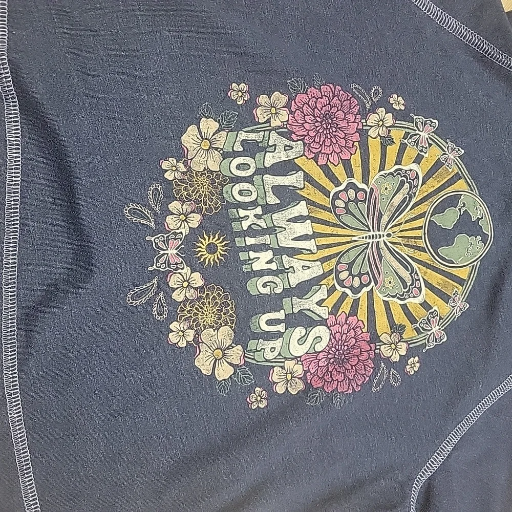 OshKosh B'gosh Navy Hoodie with Butterfly and Floral Design